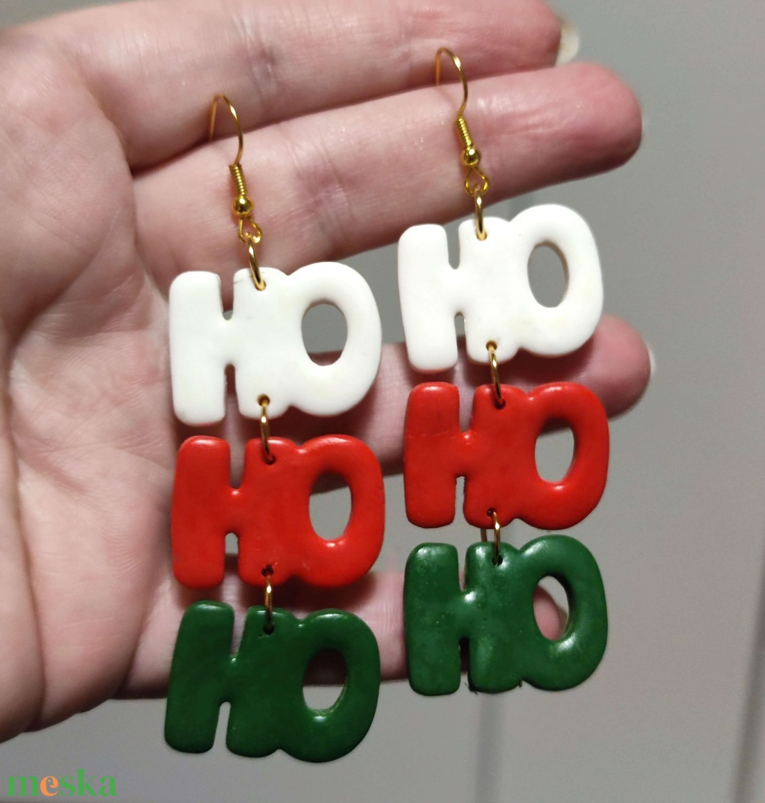Ho-Ho-Ho Hangulat fülbevaló - ékszer - fülbevaló - lógó fülbevaló - Meska.hu