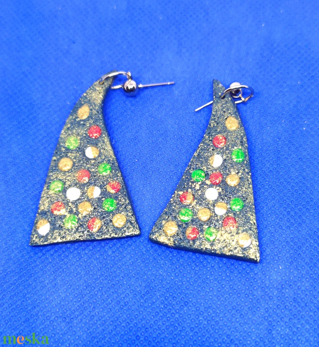 Csillogó Fenyő fülbevaló - ékszer - fülbevaló - lógó fülbevaló - Meska.hu
