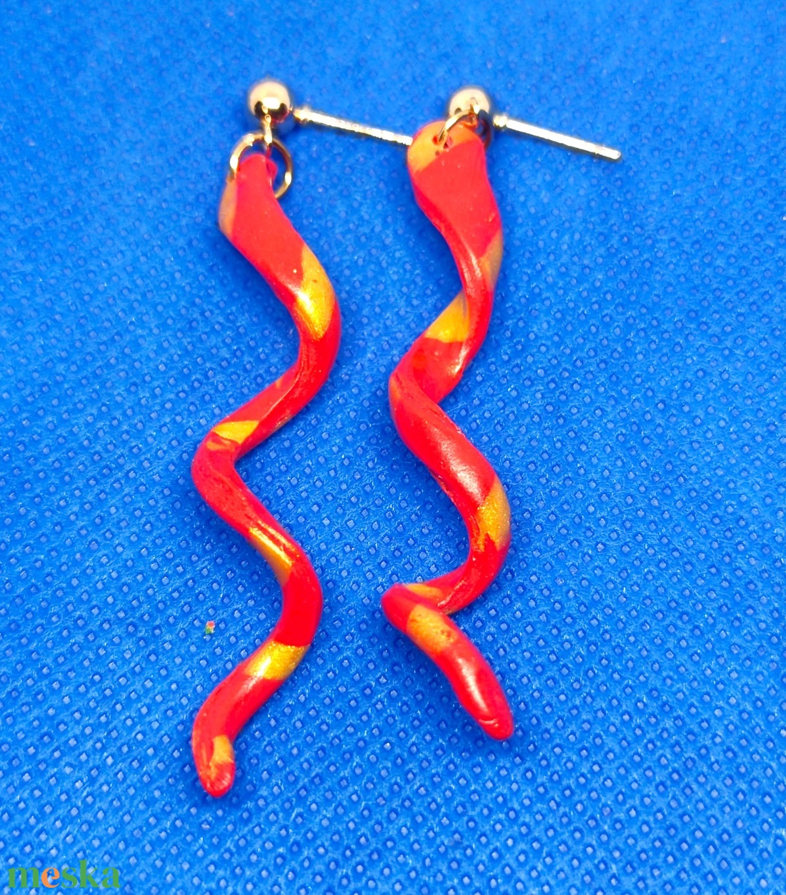 Tűztánc fülbevaló - ékszer - fülbevaló - lógó fülbevaló - Meska.hu