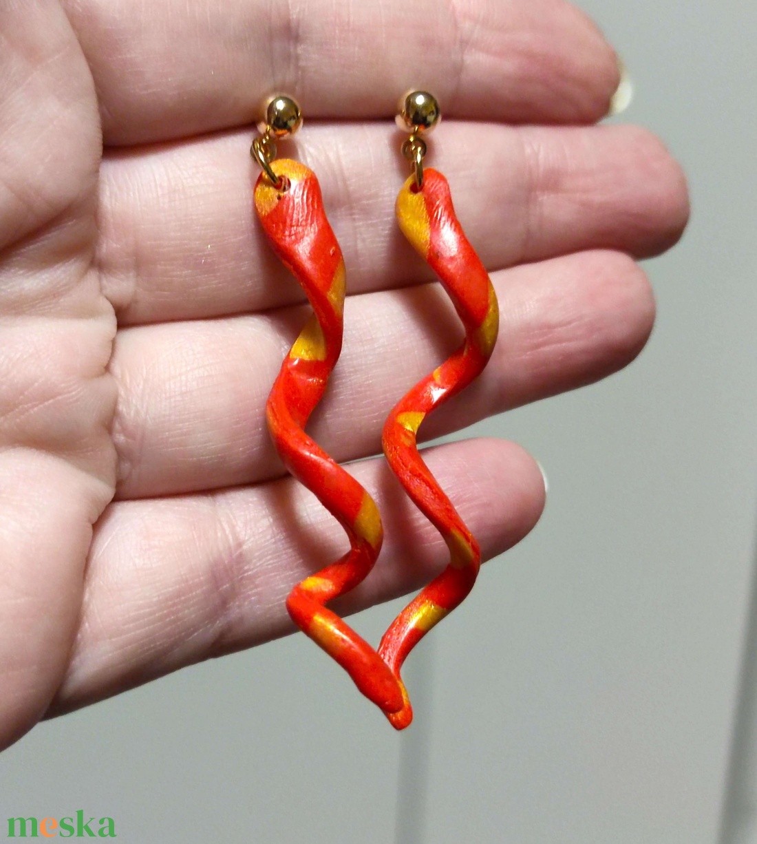 Tűztánc fülbevaló - ékszer - fülbevaló - lógó fülbevaló - Meska.hu