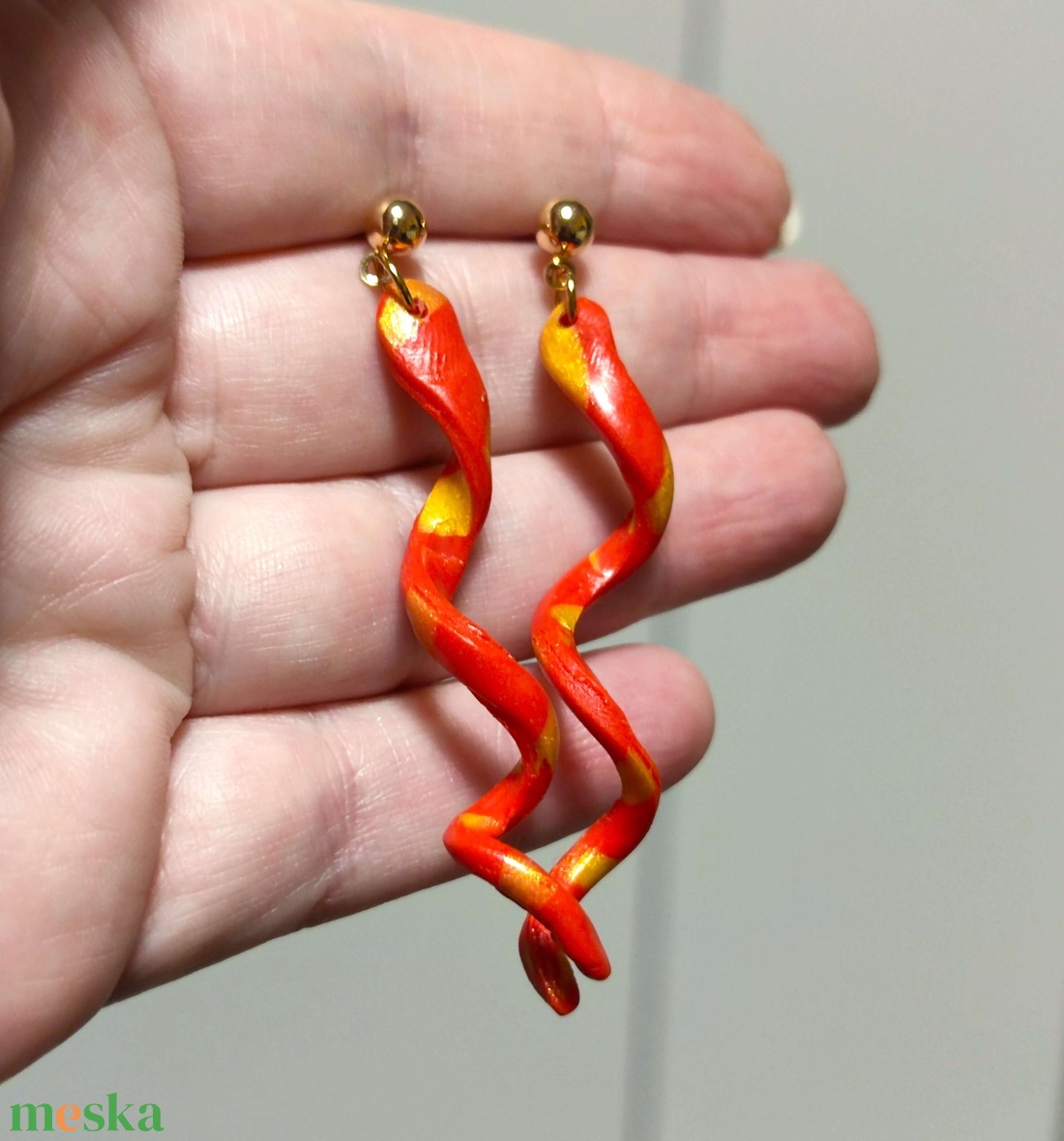 Tűztánc fülbevaló - ékszer - fülbevaló - lógó fülbevaló - Meska.hu