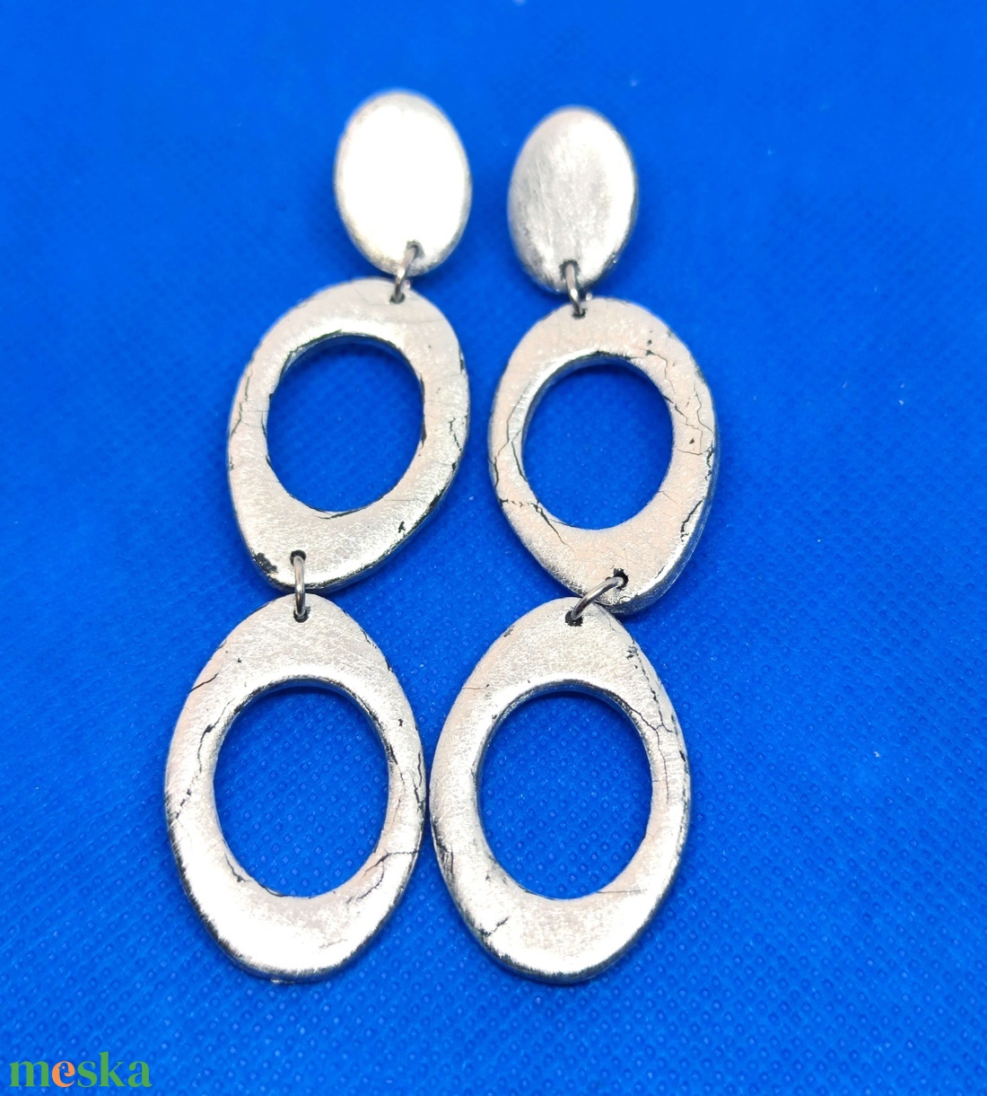 Ezüst Holdfény fülbevaló - ékszer - fülbevaló - lógó fülbevaló - Meska.hu