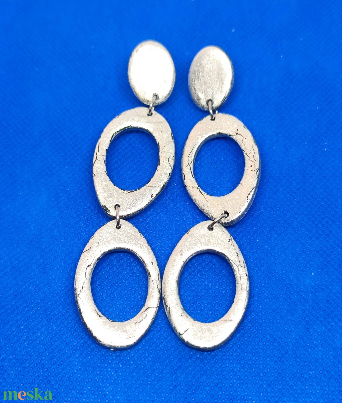 Ezüst Holdfény fülbevaló - ékszer - fülbevaló - lógó fülbevaló - Meska.hu