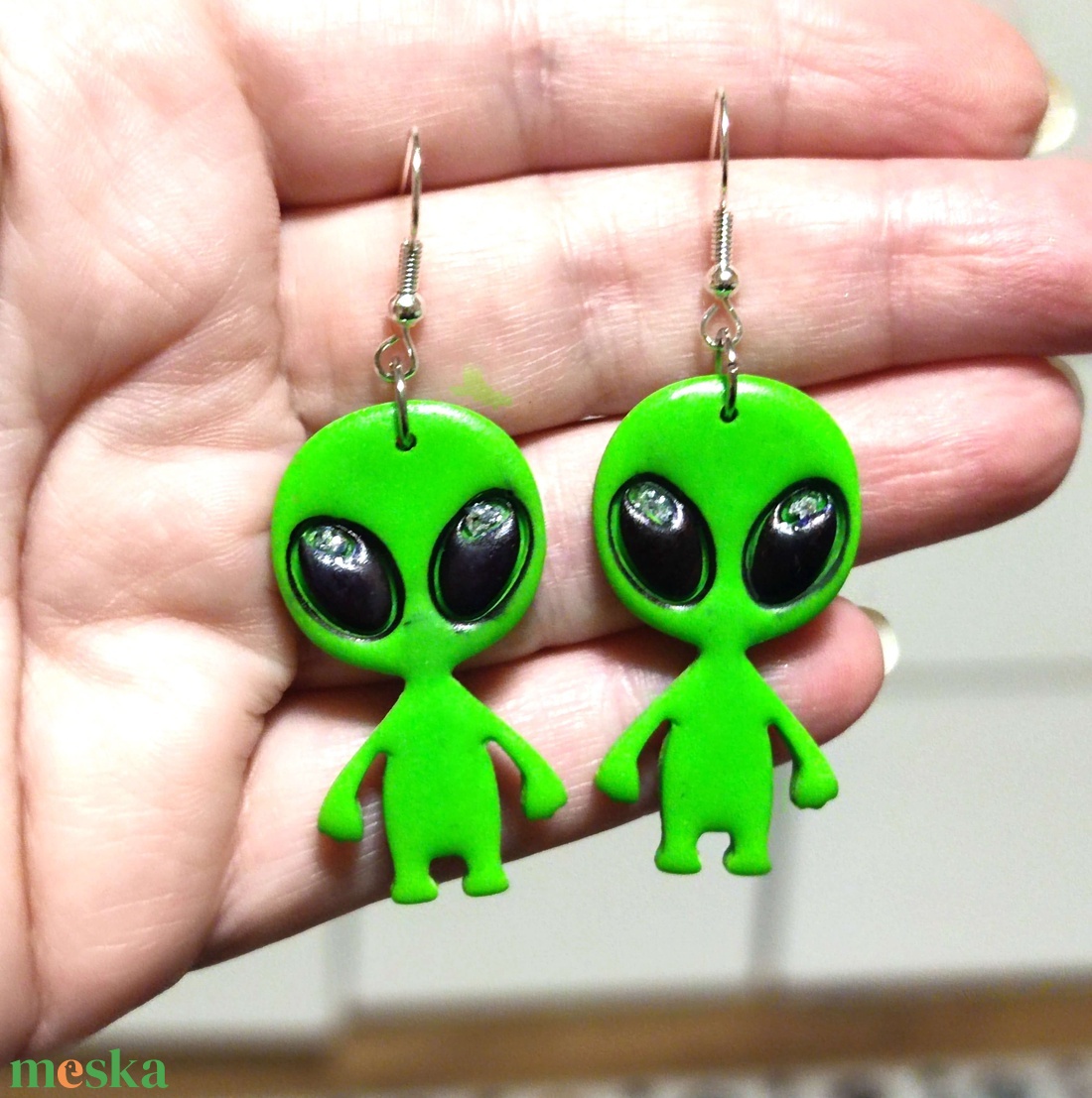 Hello Earthling fülbevaló - ékszer - fülbevaló - lógó fülbevaló - Meska.hu