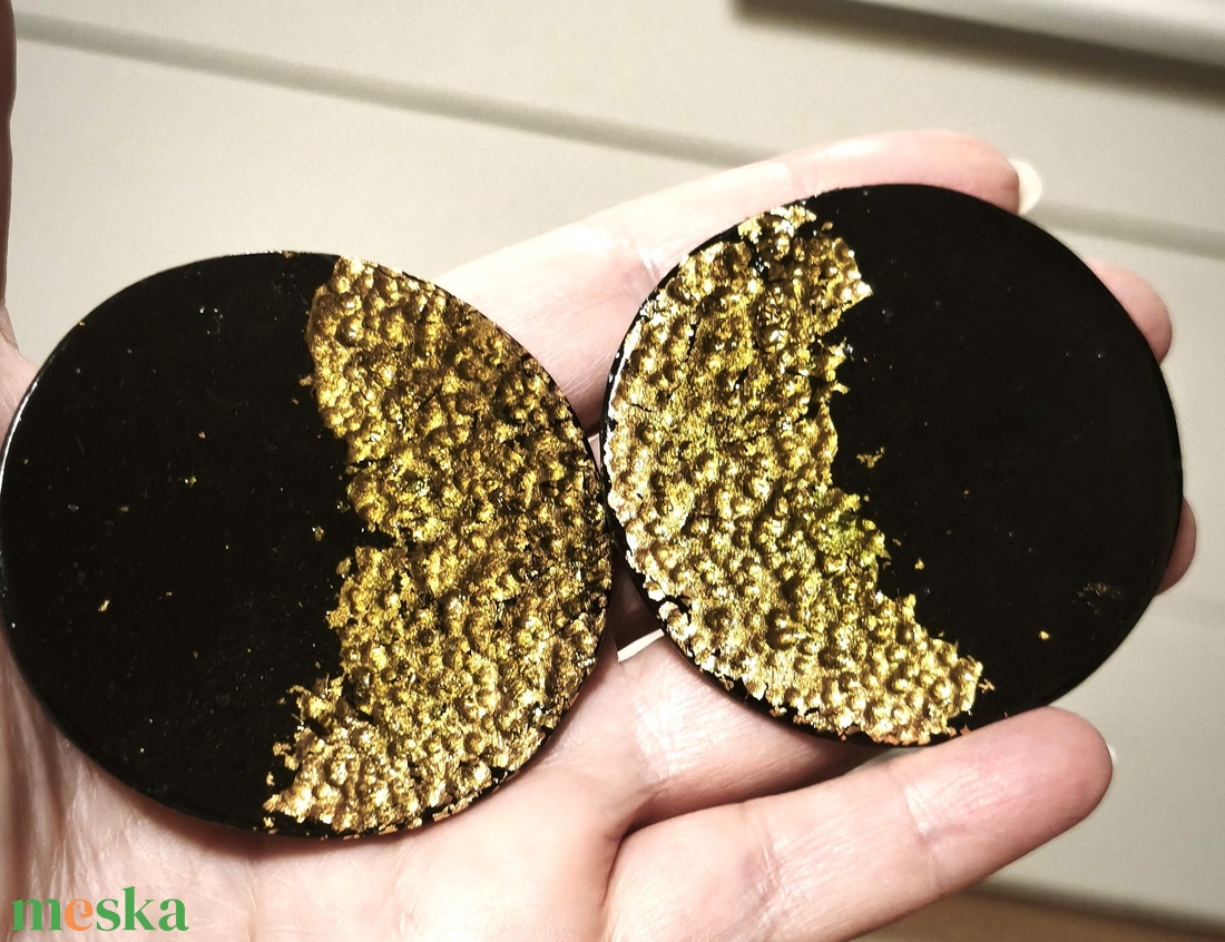 Arany Éjfél fülbevaló - ékszer - fülbevaló - lógó fülbevaló - Meska.hu