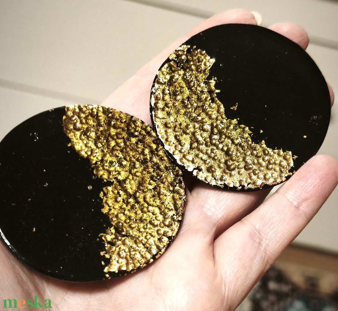 Arany Éjfél fülbevaló - ékszer - fülbevaló - lógó fülbevaló - Meska.hu