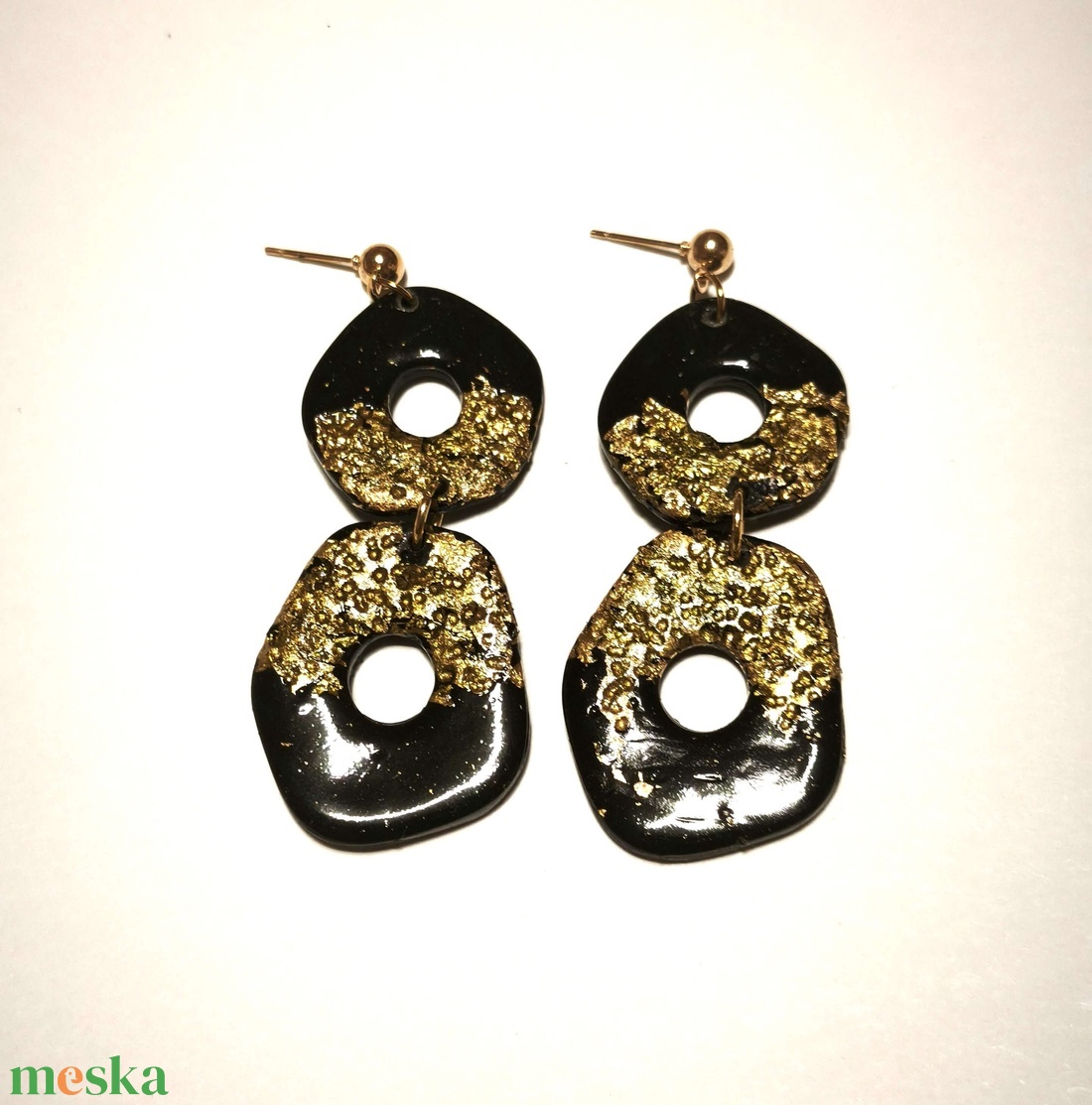 Arany suttogás fülbevaló - ékszer - fülbevaló - lógó fülbevaló - Meska.hu