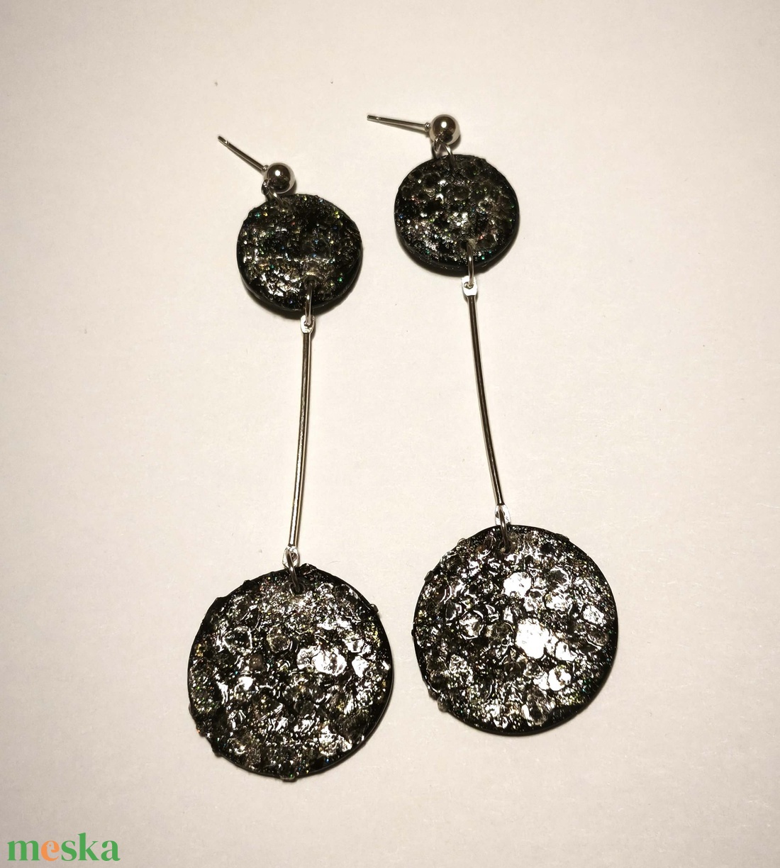 Éjfény Csillanás fülbevaló - ékszer - fülbevaló - lógó fülbevaló - Meska.hu