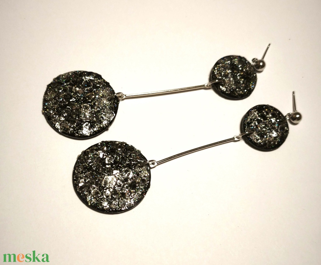 Éjfény Csillanás fülbevaló - ékszer - fülbevaló - lógó fülbevaló - Meska.hu