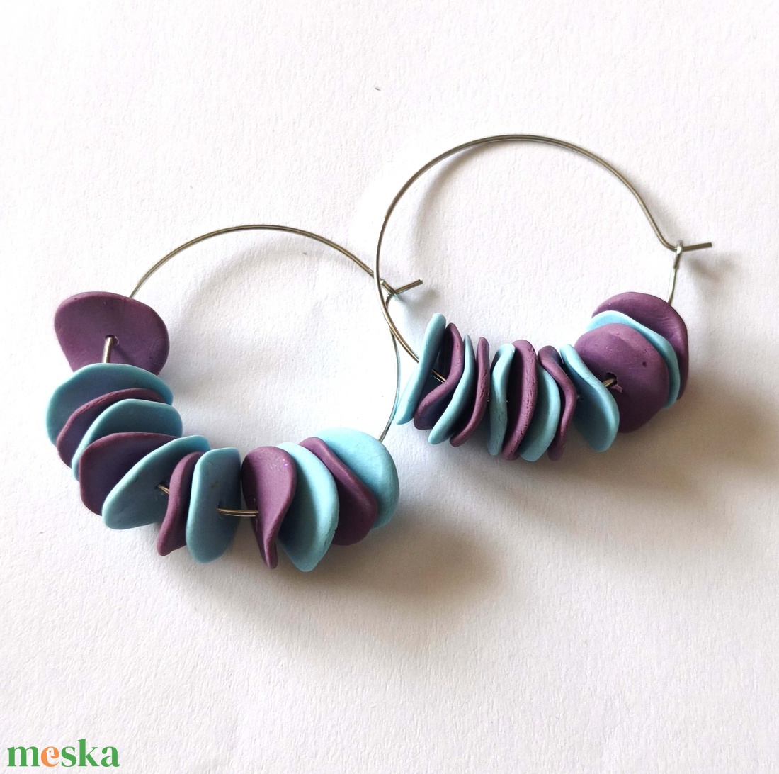 Hűvös Színritmus Karika fülbevaló - ékszer - fülbevaló - karika fülbevaló - Meska.hu