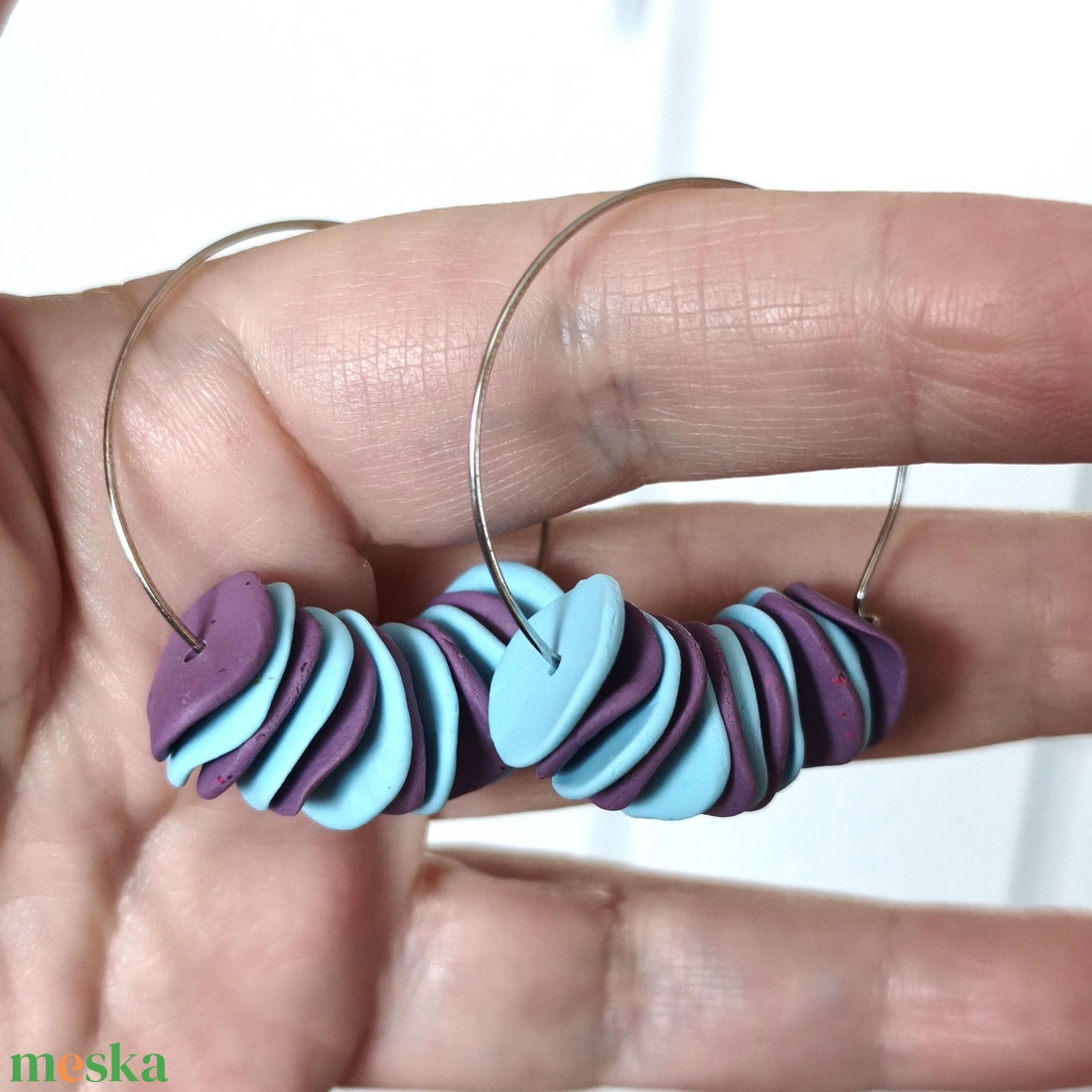 Hűvös Színritmus Karika fülbevaló - ékszer - fülbevaló - karika fülbevaló - Meska.hu
