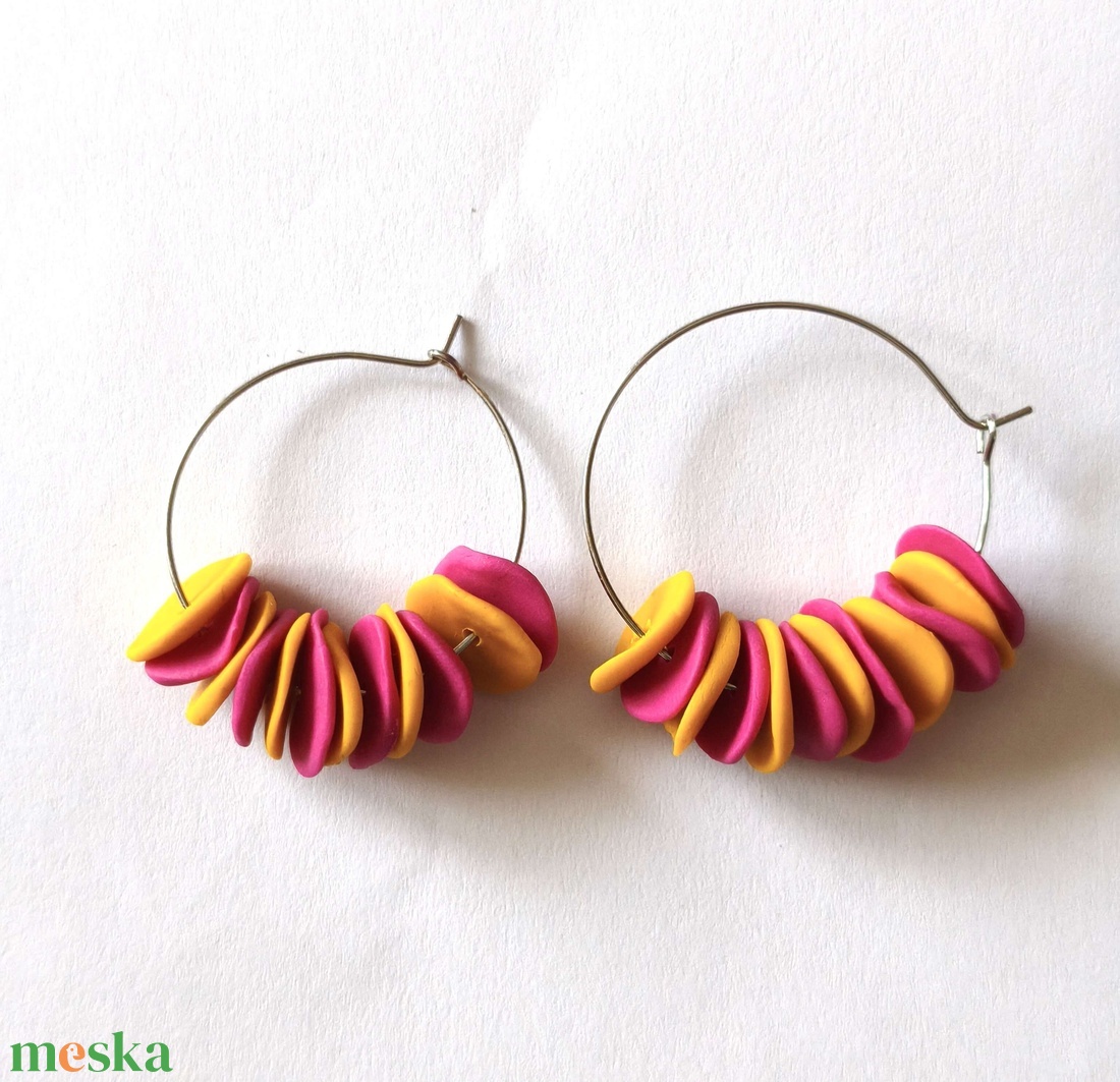 Napfény Színritmus Karika fülbevaló - ékszer - fülbevaló - karika fülbevaló - Meska.hu