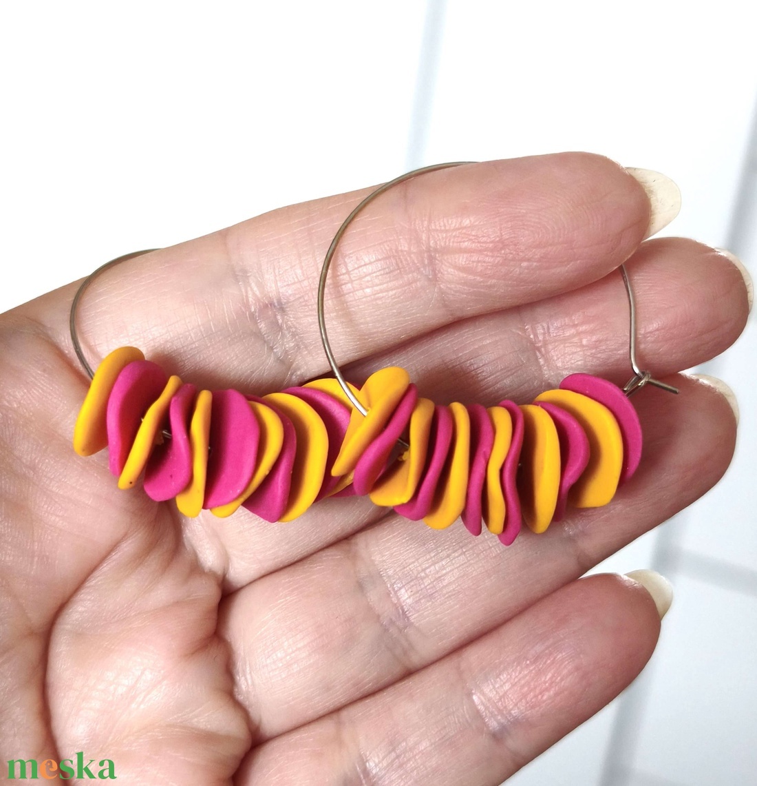Napfény Színritmus Karika fülbevaló - ékszer - fülbevaló - karika fülbevaló - Meska.hu