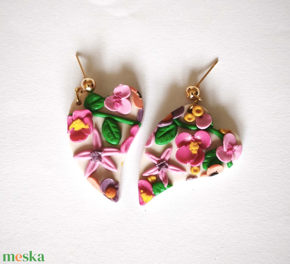 Szívbe Zárt Tavasz fülbevaló - ékszer - fülbevaló - lógó fülbevaló - Meska.hu