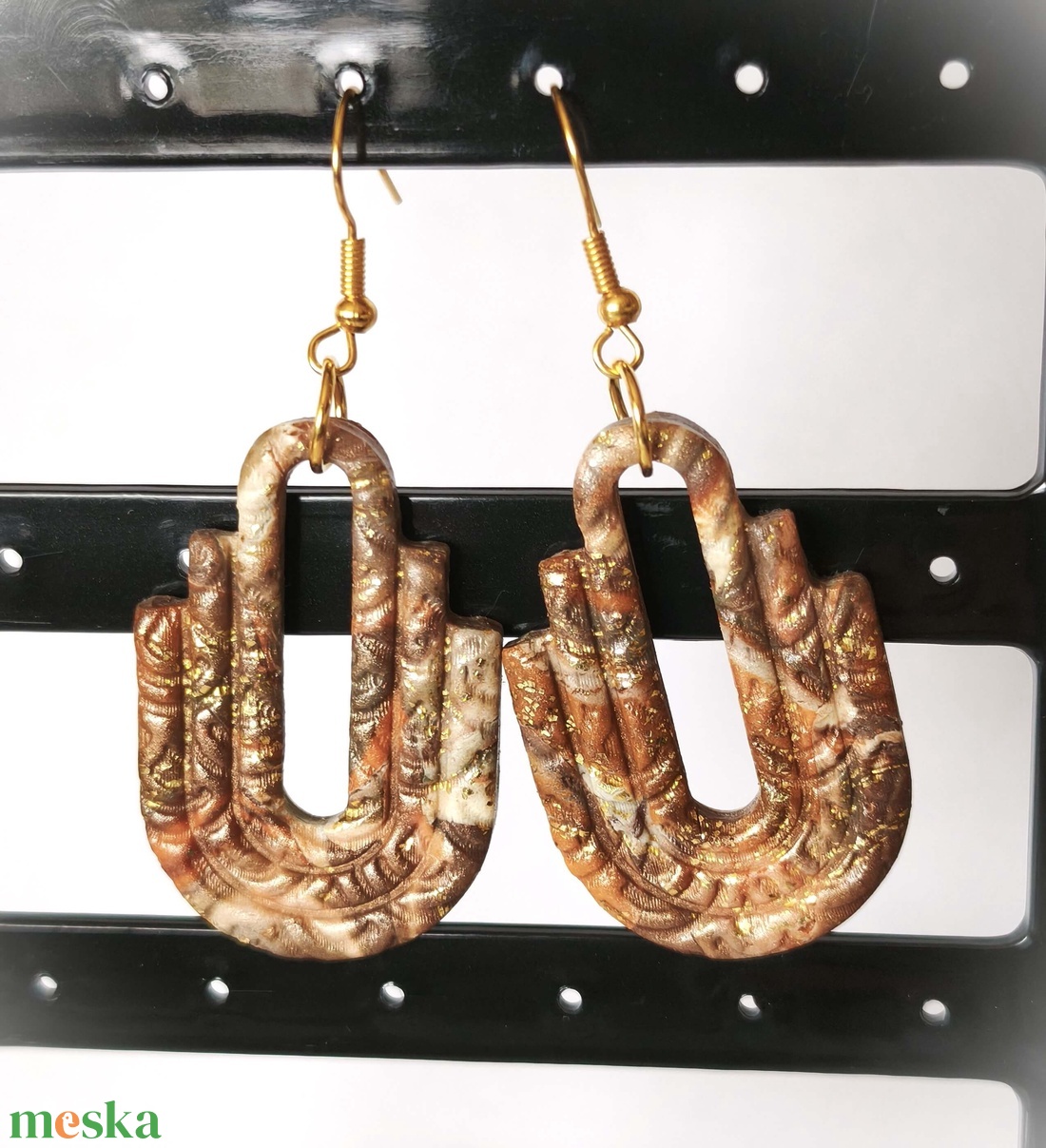 Aranyhomok Ölelés fülbevaló - ékszer - fülbevaló - lógó fülbevaló - Meska.hu