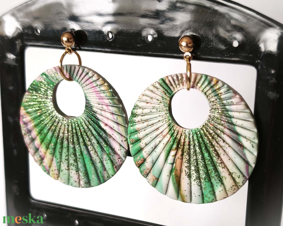 Smaragd Szellő fülbevaló - ékszer - fülbevaló - lógó fülbevaló - Meska.hu