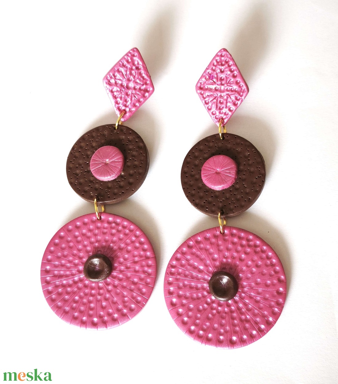 Málnás Trüffel fülbevaló - ékszer - fülbevaló - lógó fülbevaló - Meska.hu