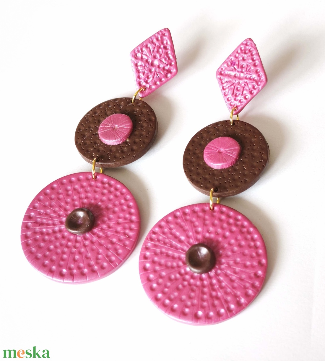 Málnás Trüffel fülbevaló - ékszer - fülbevaló - lógó fülbevaló - Meska.hu