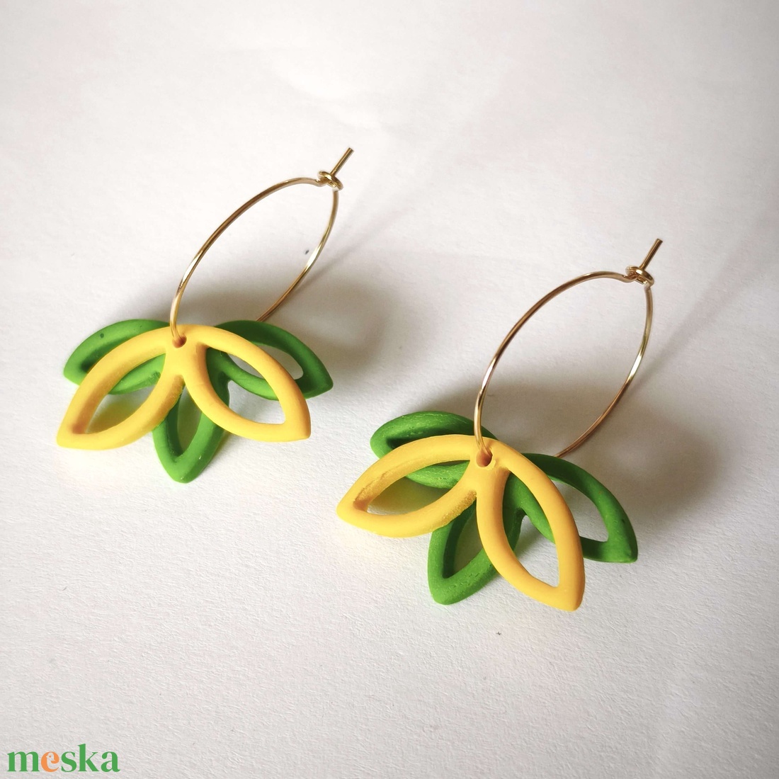 Citromliget fülbevaló - ékszer - fülbevaló - lógó fülbevaló - Meska.hu
