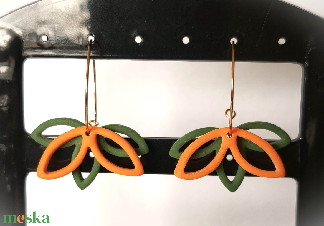 Mandarinkert fülbevaló - ékszer - fülbevaló - lógó fülbevaló - Meska.hu