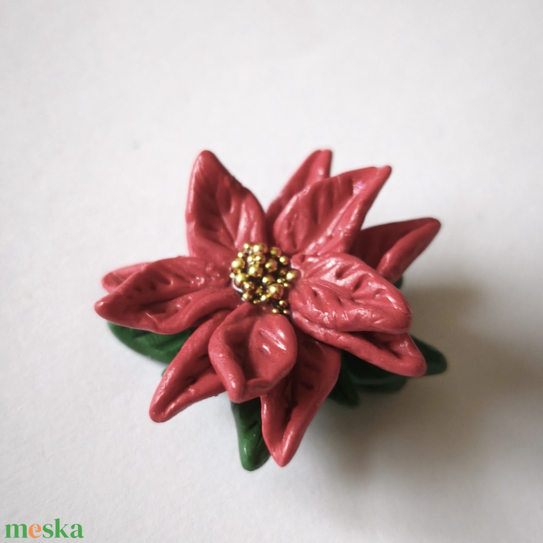 Mikulásvirág medál  - ékszer - nyaklánc - medál - Meska.hu