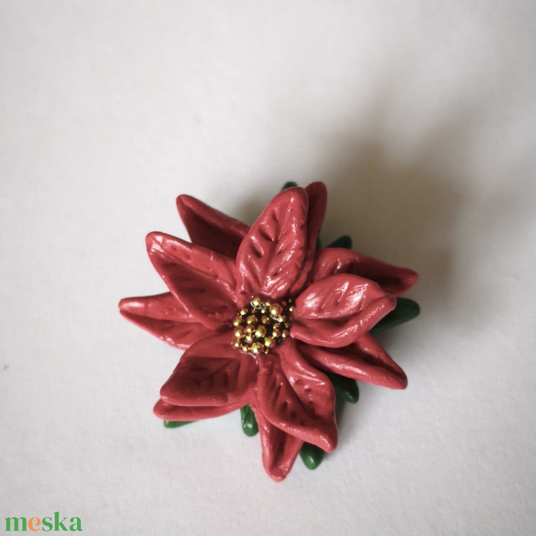 Mikulásvirág medál  - ékszer - nyaklánc - medál - Meska.hu