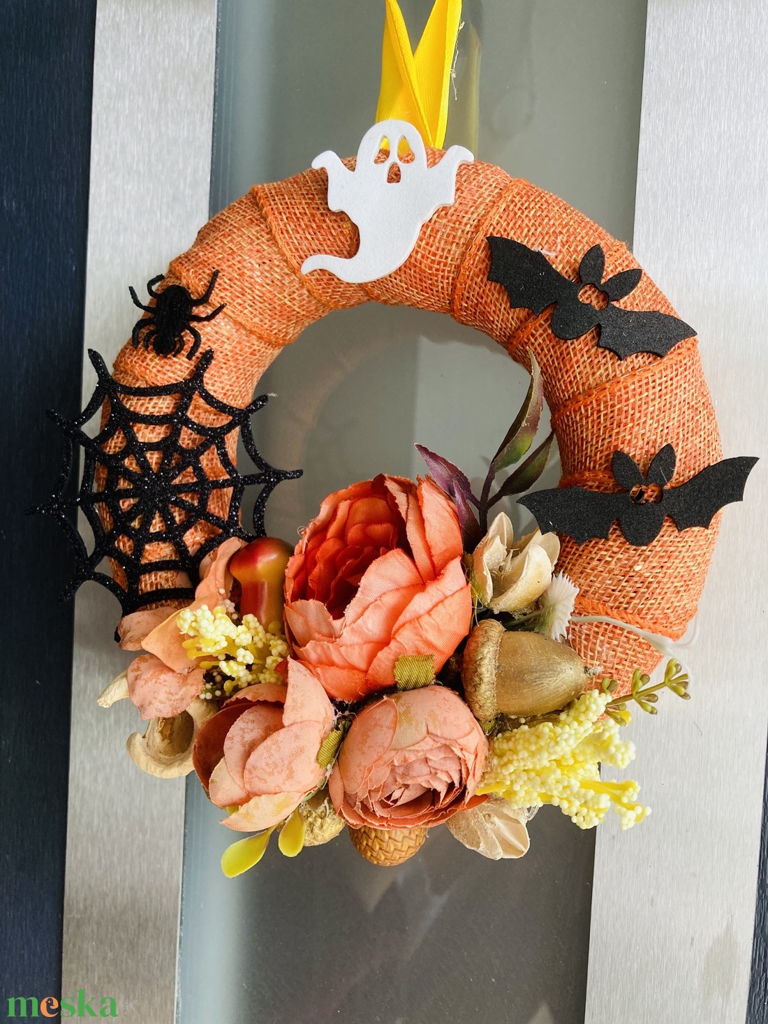 'Boo' 15 cm halloween ajtódísz, kopogtató  - otthon & életmód - dekoráció - ajtó- és ablak dekoráció - ajtódísz & kopogtató - Meska.hu