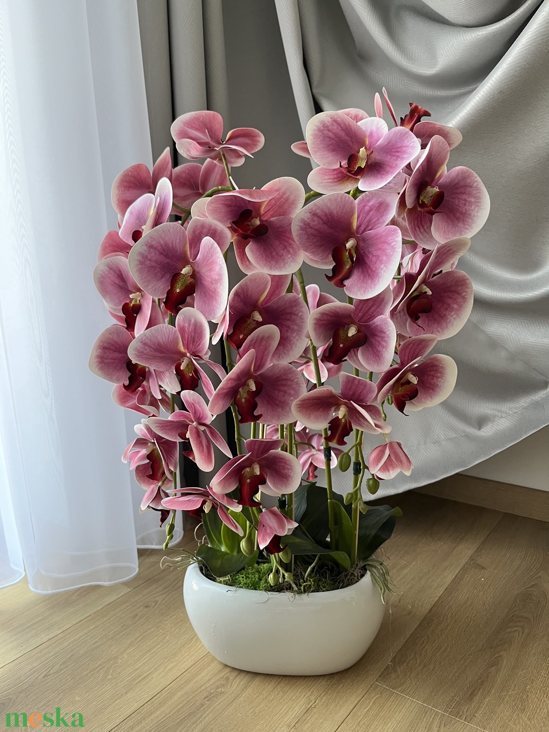Prémium, élethű óriás orchidea kaspóban nagy, XXL - otthon & életmód - dekoráció - virágdísz és tartó - csokor & virágdísz - Meska.hu Prémium, élethű óriás orchidea kaspóban nagy, XXL - otthon & életmód - dekoráció - virágdísz és tartó - csokor & virágdísz - Meska.hu
