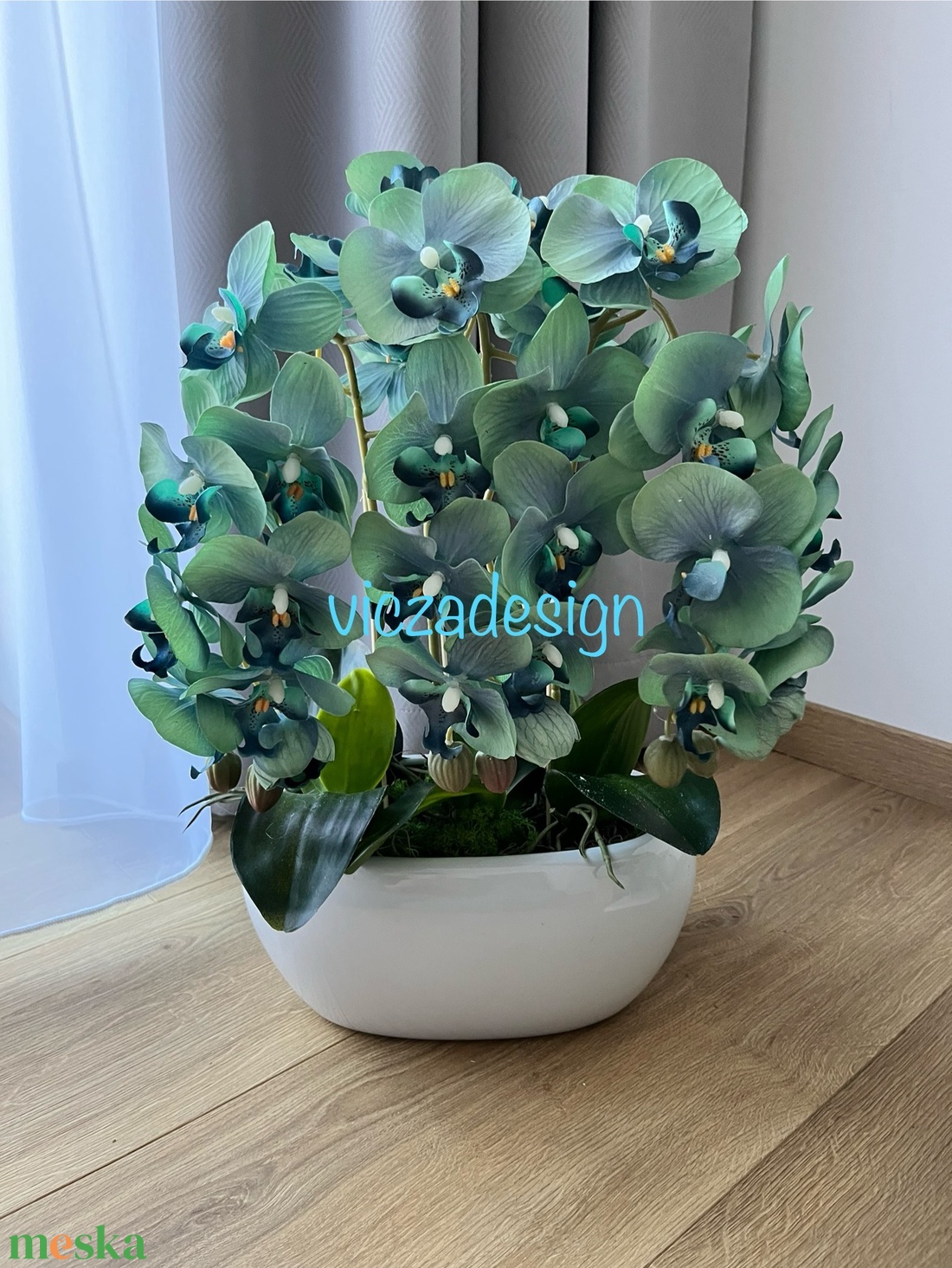 Prémium, élethű nagy orchidea ovális kaspóban, kék orchidea - otthon & életmód - dekoráció - virágdísz és tartó - csokor & virágdísz - Meska.hu Prémium, élethű nagy orchidea ovális kaspóban, kék orchidea - otthon & életmód - dekoráció - virágdísz és tartó - csokor & virágdísz - Meska.hu