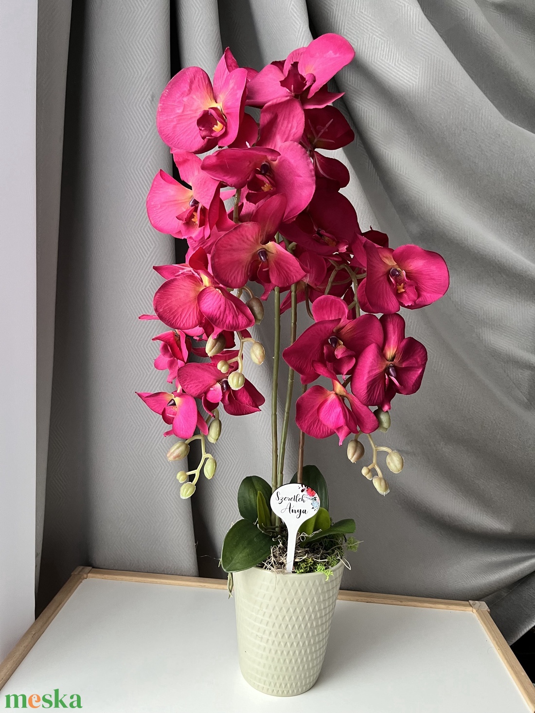 Selyemvirág orchidea / Örök orchidea kerámia kaspóban, felirattal anyák napjára - otthon & életmód - dekoráció - virágdísz és tartó - csokor & virágdísz - Meska.hu Selyemvirág orchidea / Örök orchidea kerámia kaspóban, felirattal anyák napjára - otthon & életmód - dekoráció - virágdísz és tartó - csokor & virágdísz - Meska.hu