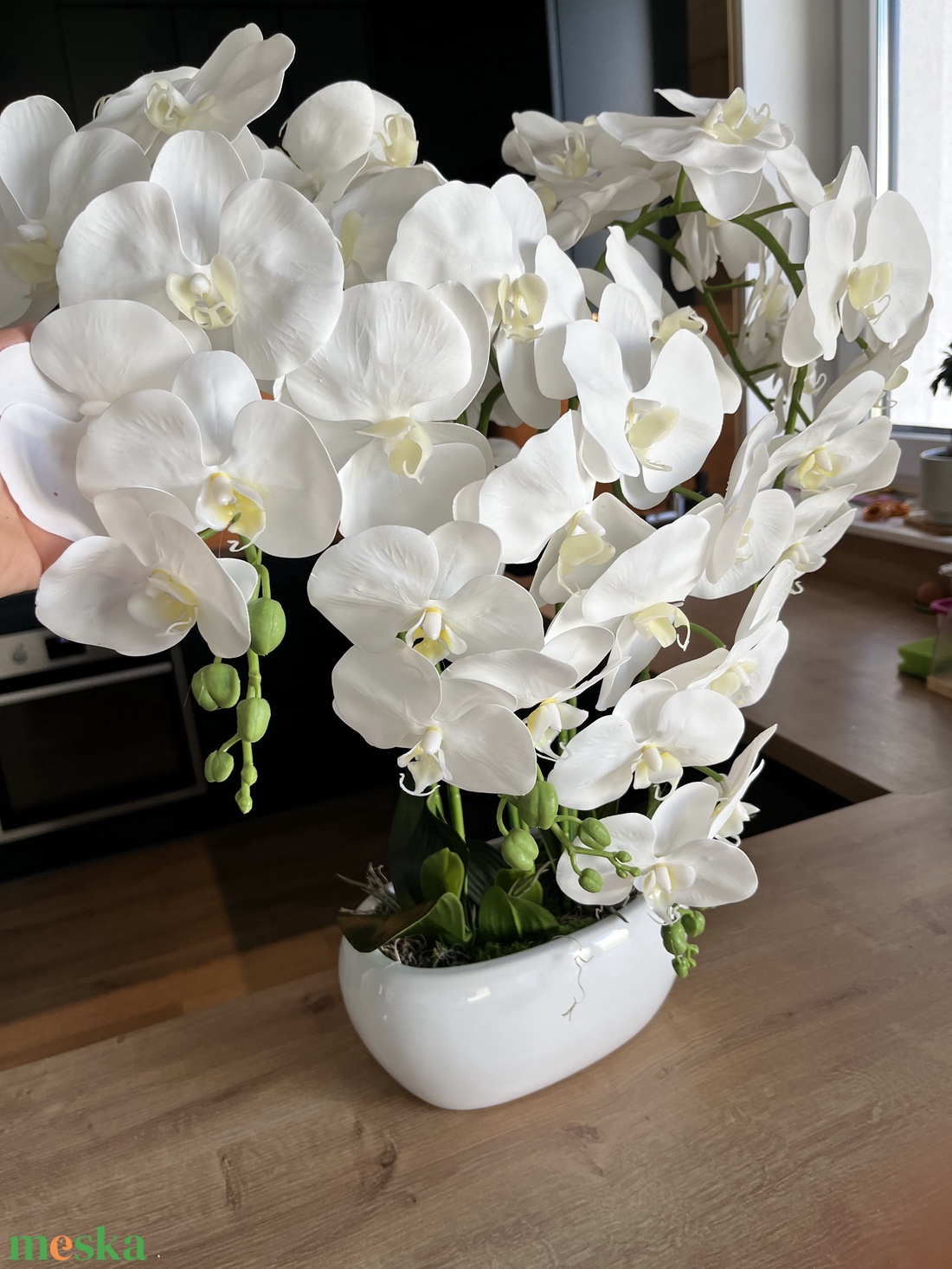 Prémium, élethű óriás orchidea kaspóban nagy, XXL - otthon & életmód - dekoráció - virágdísz és tartó - csokor & virágdísz - Meska.hu Prémium, élethű óriás orchidea kaspóban nagy, XXL - otthon & életmód - dekoráció - virágdísz és tartó - csokor & virágdísz - Meska.hu