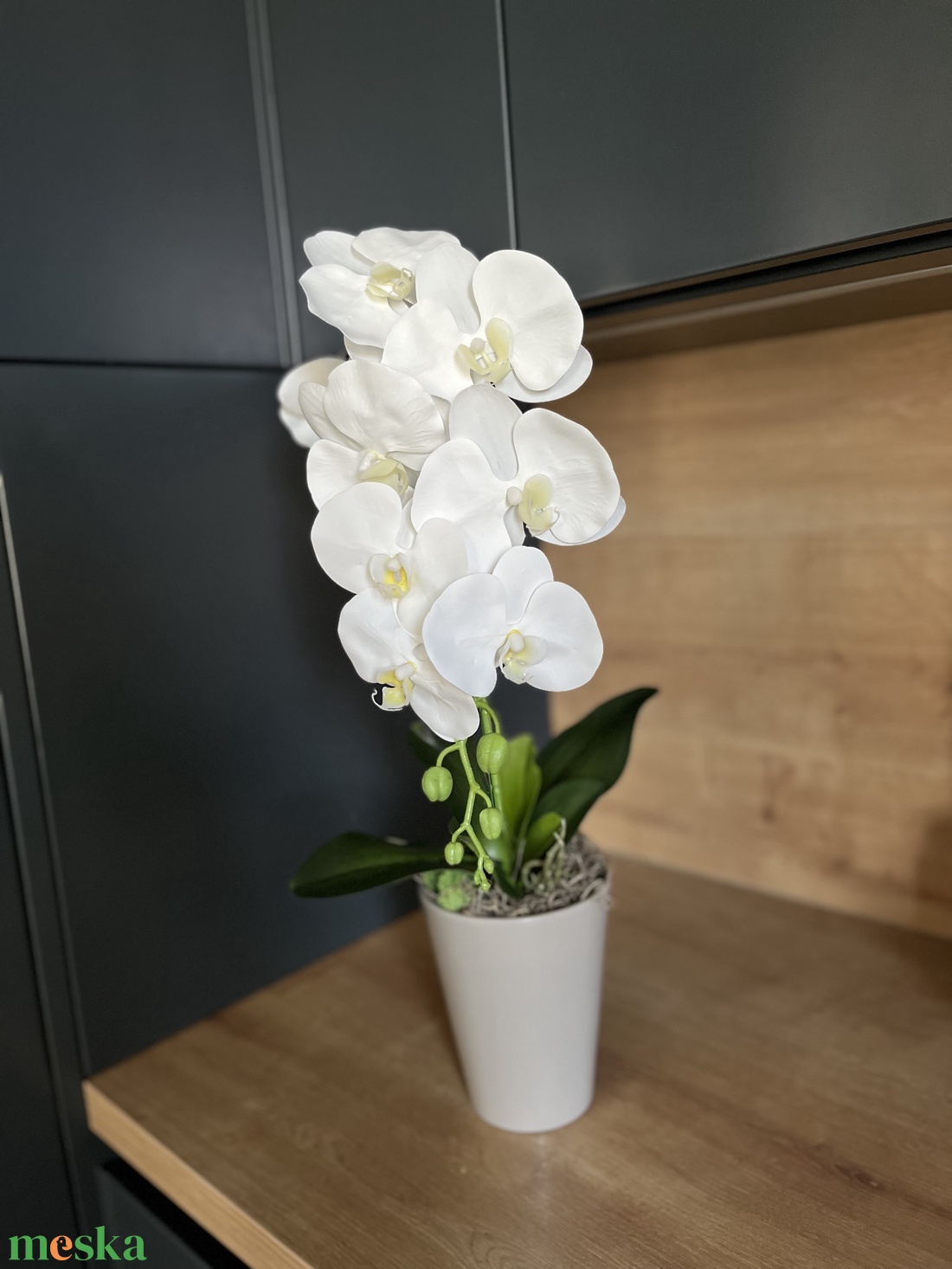 Prémium, élethű orchidea kaspóban, 1 szálas - otthon & életmód - dekoráció - virágdísz és tartó - csokor & virágdísz - Meska.hu Prémium, élethű orchidea kaspóban, 1 szálas - otthon & életmód - dekoráció - virágdísz és tartó - csokor & virágdísz - Meska.hu