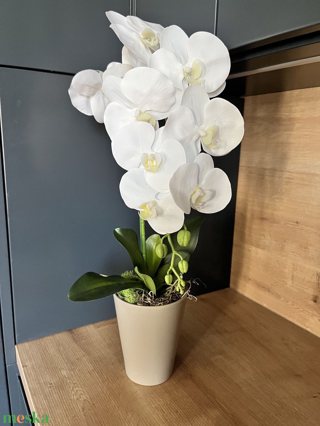 Prémium, élethű orchidea kaspóban, 1 szálas - otthon & életmód - dekoráció - virágdísz és tartó - csokor & virágdísz - Meska.hu Prémium, élethű orchidea kaspóban, 1 szálas - otthon & életmód - dekoráció - virágdísz és tartó - csokor & virágdísz - Meska.hu