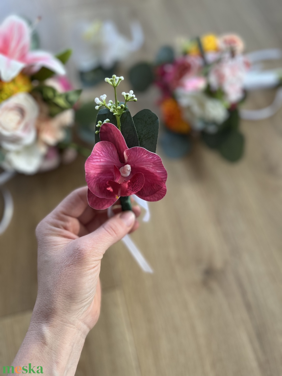 Üde esküvői szett - rendelésre - esküvő - menyasszonyi- és dobócsokor - Meska.hu