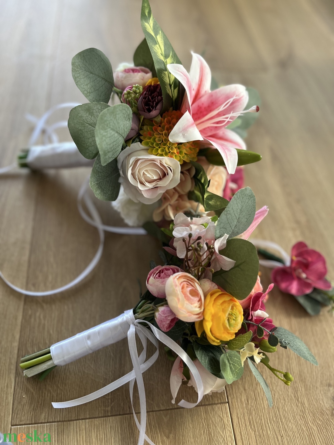 Üde esküvői szett - rendelésre - esküvő - menyasszonyi- és dobócsokor - Meska.hu