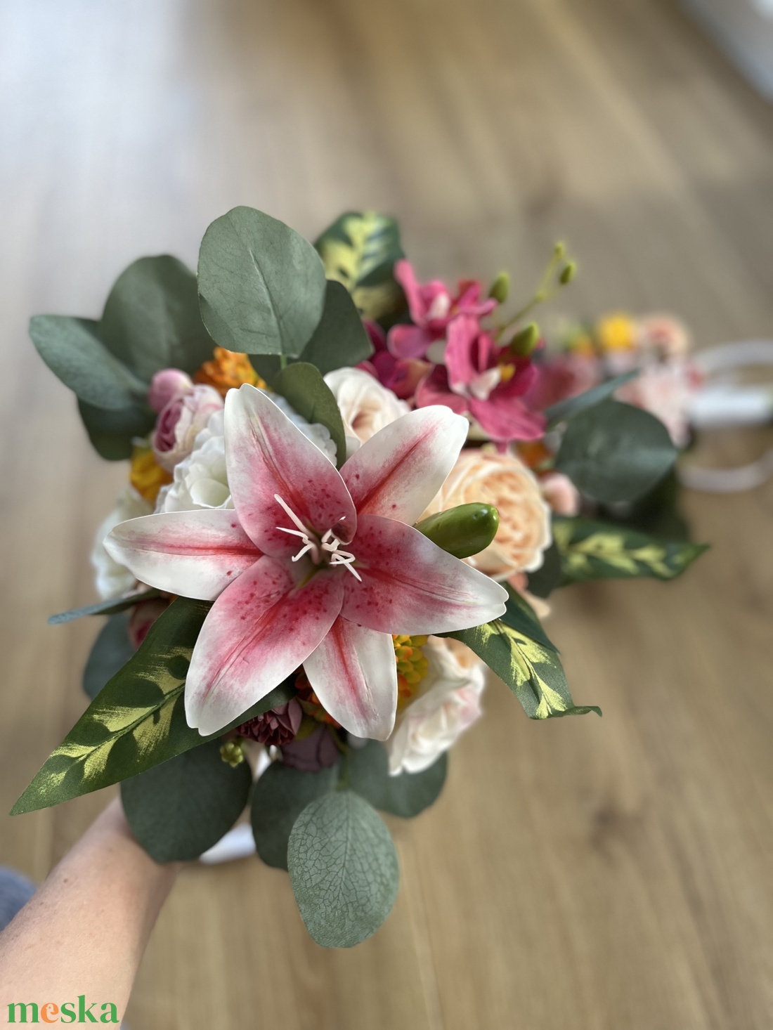 Üde esküvői szett - rendelésre - esküvő - menyasszonyi- és dobócsokor - Meska.hu