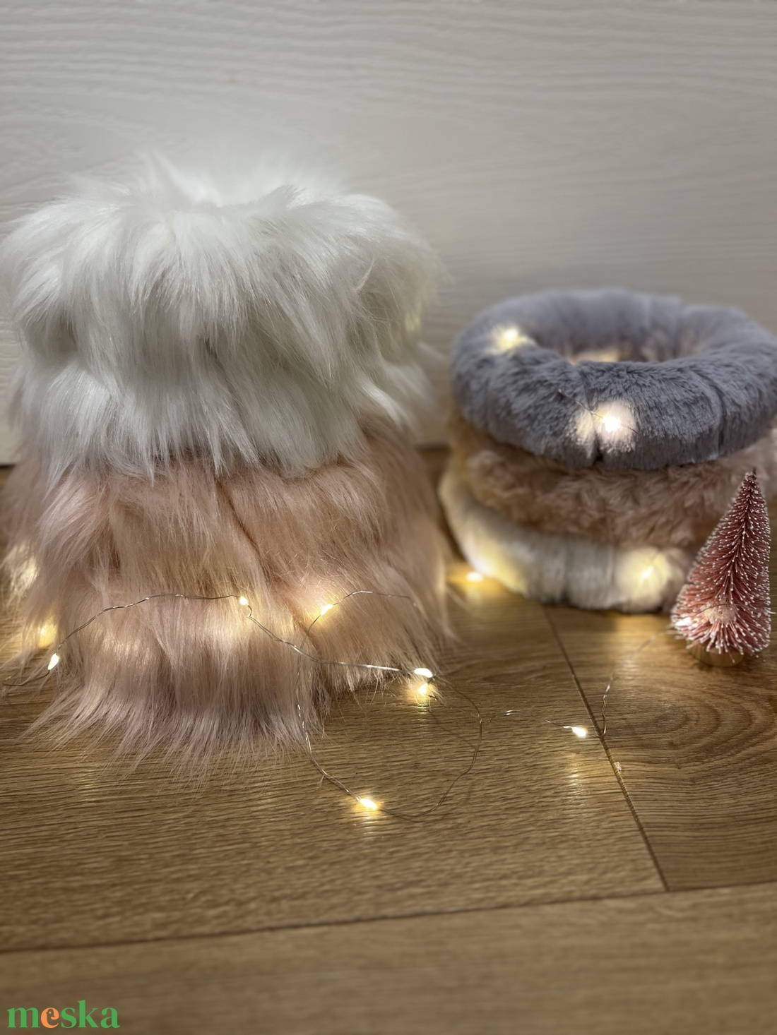 Szőrmés koszorú alapok - kellékek & szerszámok - dekorációs kellékek - koszorú, koszorúalap - Meska.hu