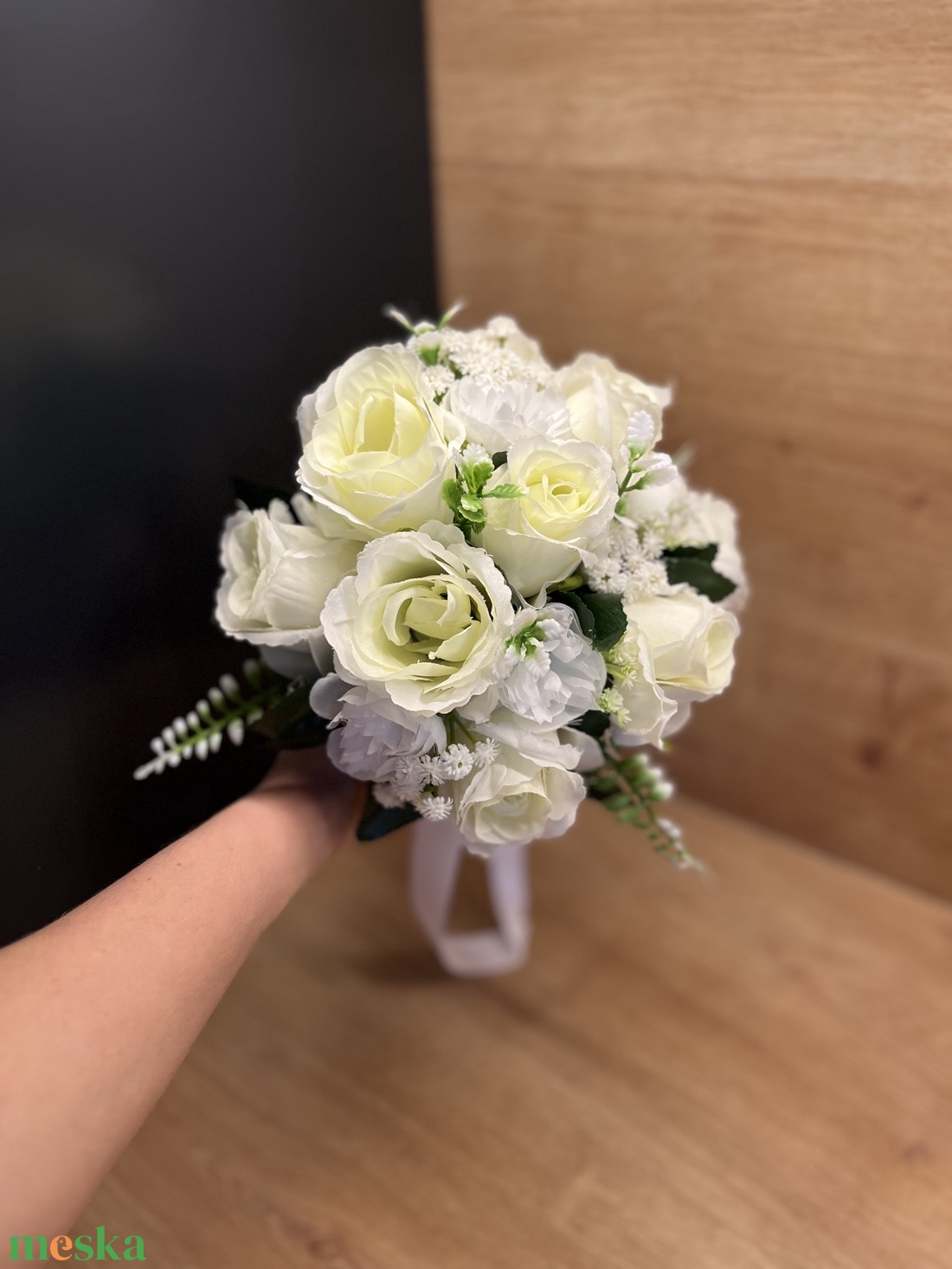 Fehér elegancia 2026 menyasszonyi csokor - esküvő - menyasszonyi- és dobócsokor - Meska.hu