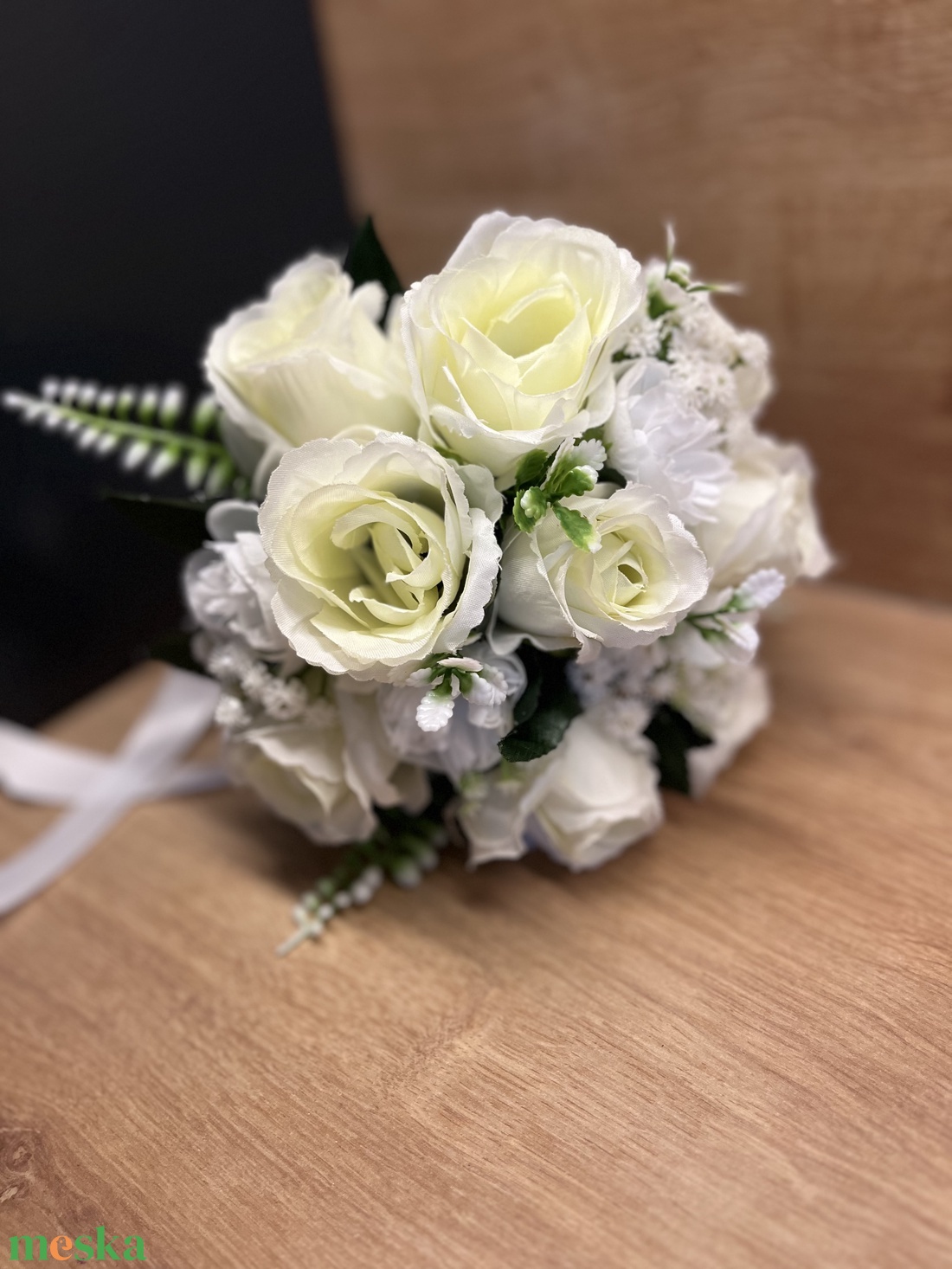 Fehér elegancia 2026 menyasszonyi csokor - esküvő - menyasszonyi- és dobócsokor - Meska.hu