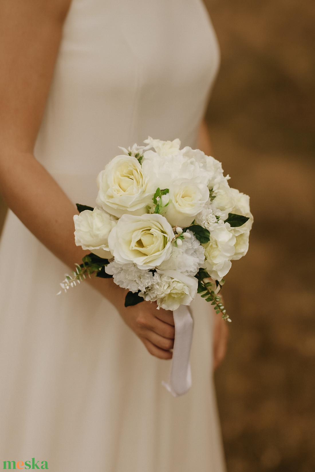 Fehér elegancia 2026 menyasszonyi csokor - esküvő - menyasszonyi- és dobócsokor - Meska.hu