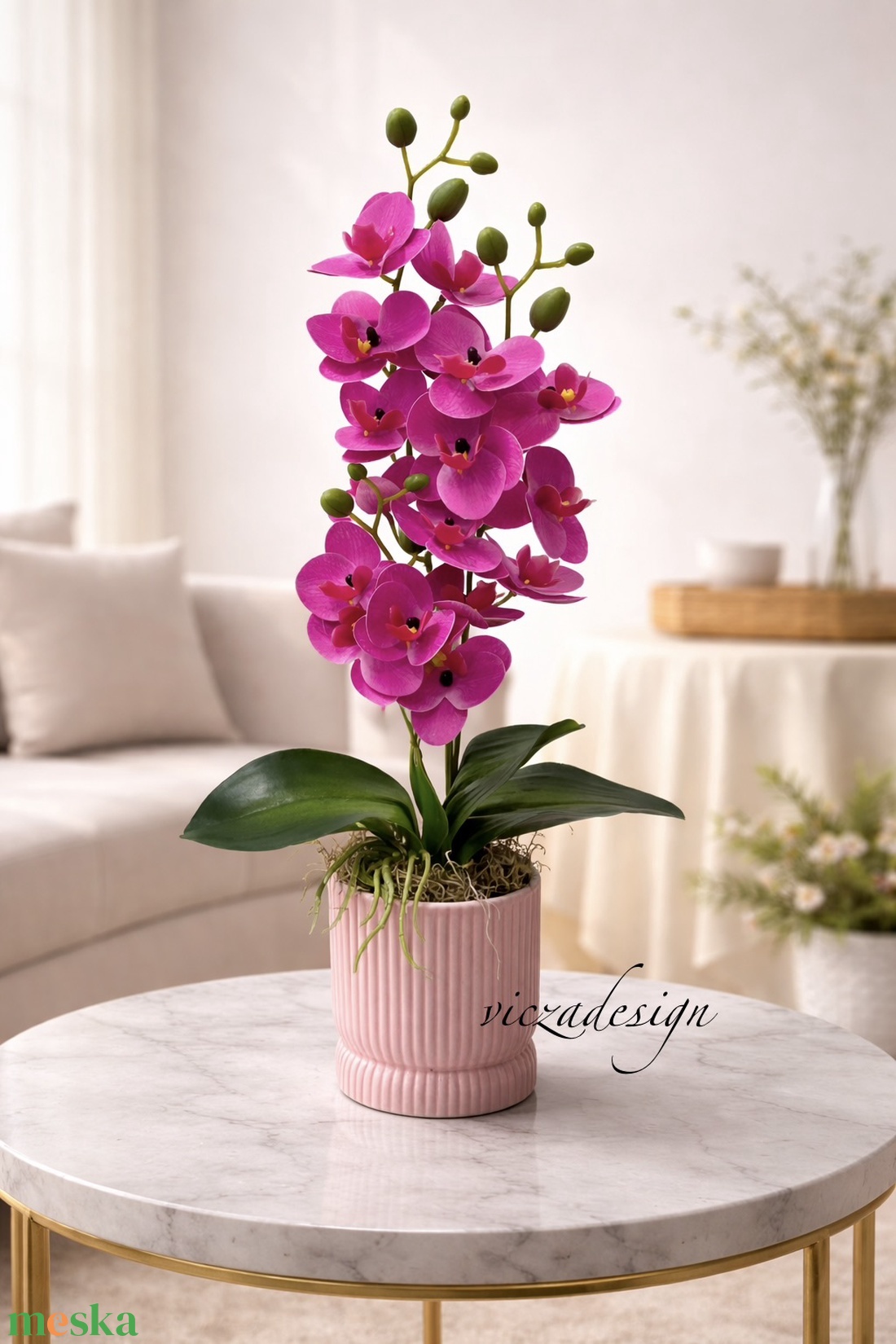 Prémium gondozásmentes orchidea - otthon & életmód - dekoráció - asztal és polc dekoráció - asztaldísz - Meska.hu