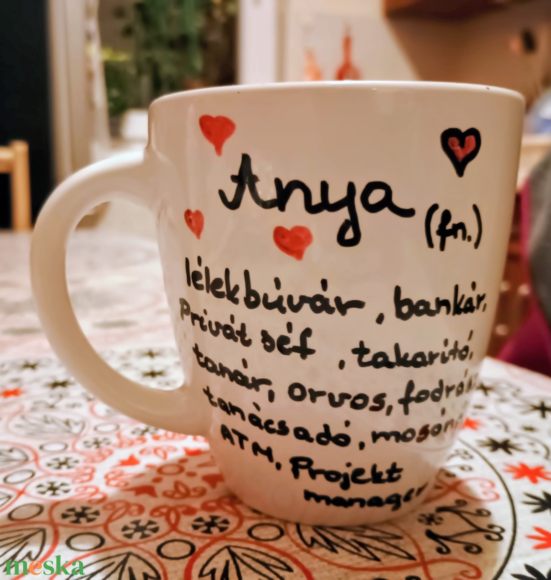  kézzel festett bögre tükröm  - otthon & életmód - konyhafelszerelés, tálalás - tálalás - bögre & csésze - Meska.hu