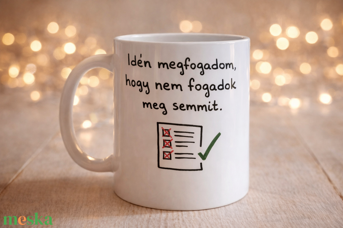 Újévi fogadalmas bögre � Vidámka módra - otthon & életmód - konyhafelszerelés, tálalás - tálalás - bögre & csésze - Meska.hu