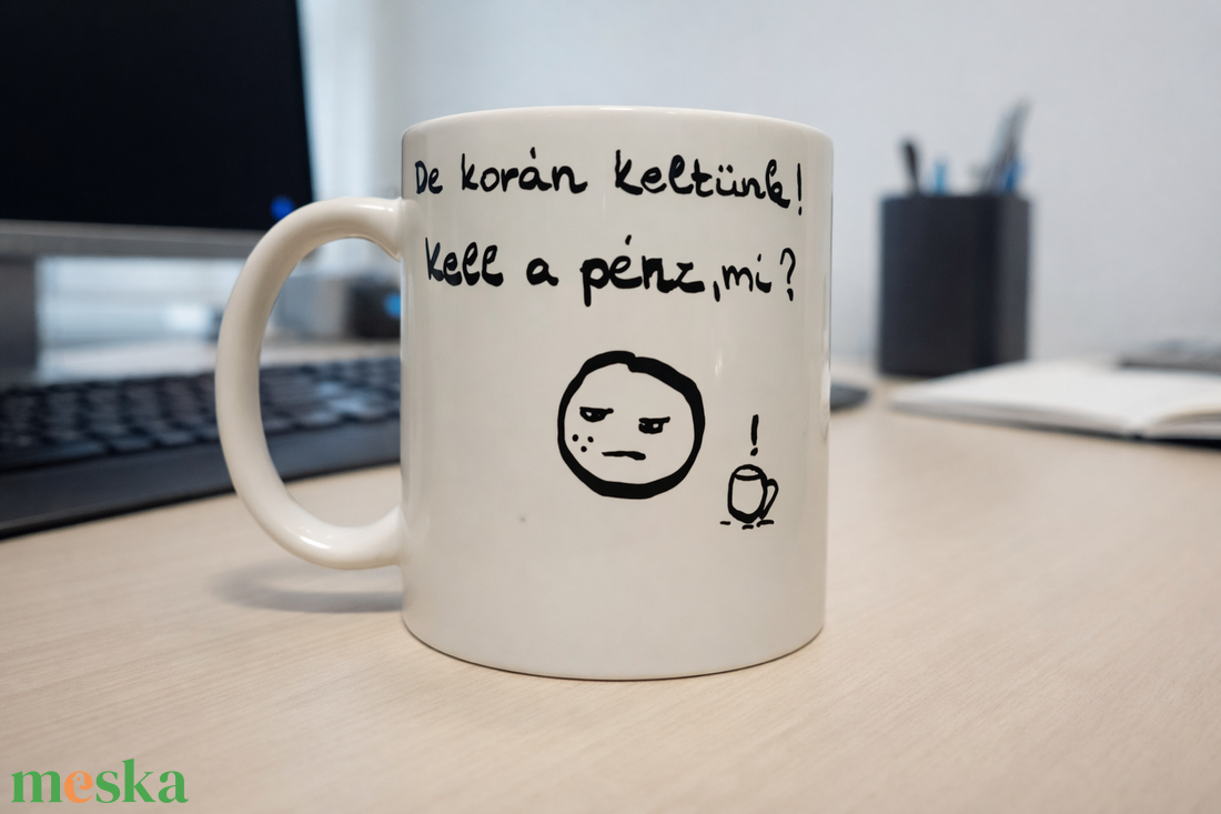 Kézzel festett munkahelyi bögre vicces felirattal Vidámka stílus - otthon & életmód - konyhafelszerelés, tálalás - tálalás - bögre & csésze - Meska.hu