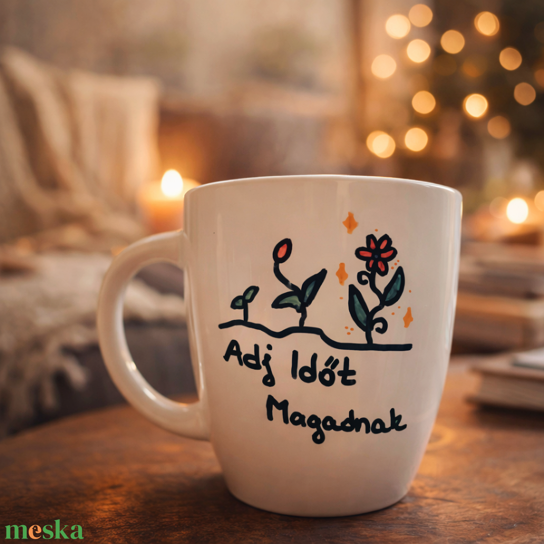 Adj időt magadnak - kedves bögre  - otthon & életmód - konyhafelszerelés, tálalás - tálalás - bögre & csésze - Meska.hu