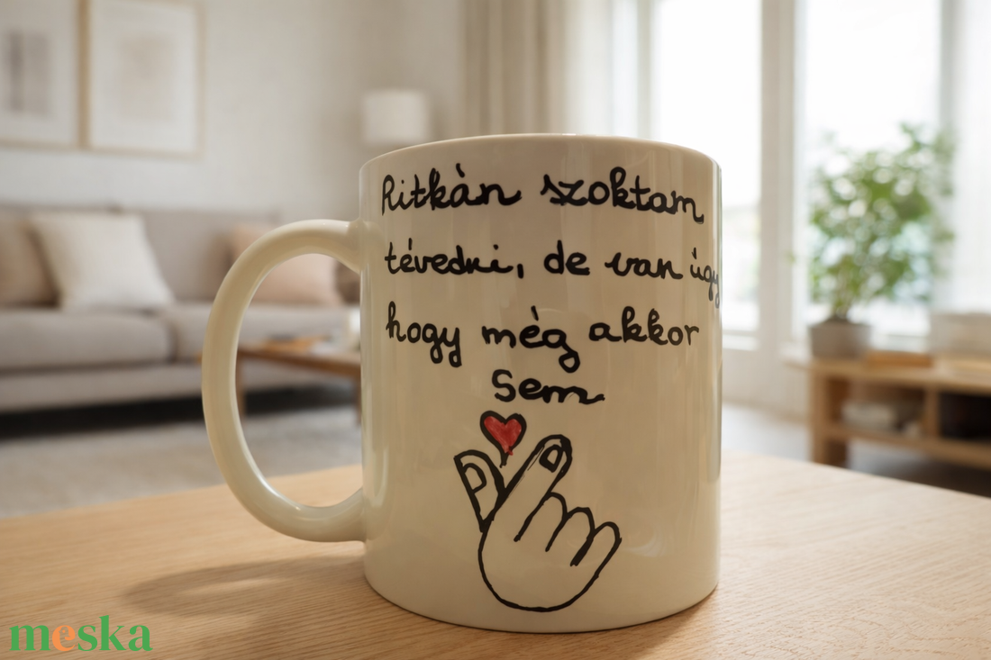 Ritkán szoktam tévedni� kézzel dekorált vicces bögre - otthon & életmód - konyhafelszerelés, tálalás - tálalás - bögre & csésze - Meska.hu