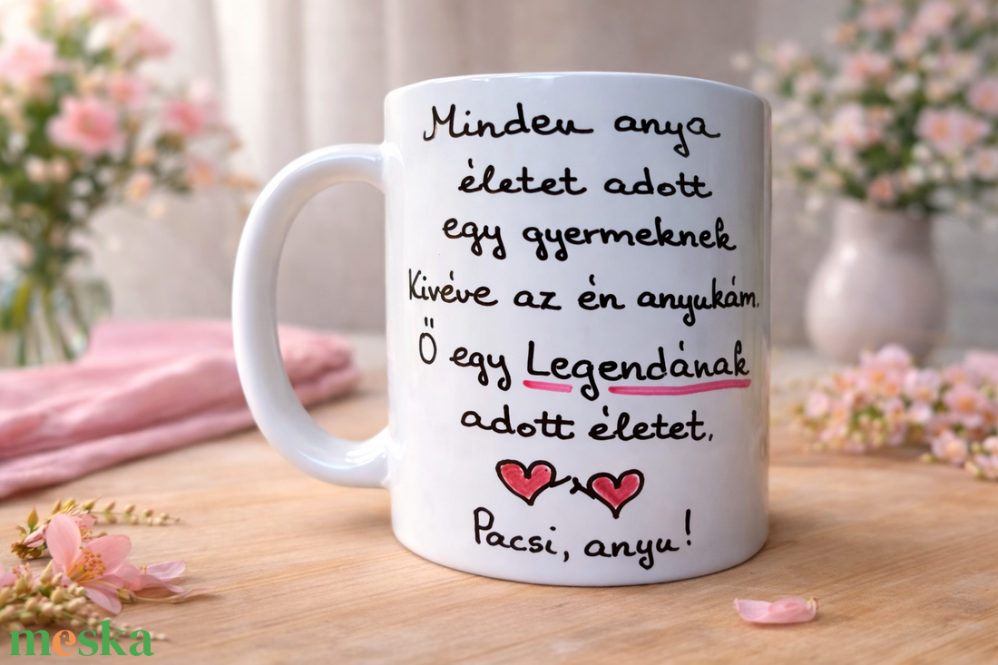 Megható, vicces anyák napi bögre - feliratos ajándék anyának  - otthon & életmód - konyhafelszerelés, tálalás - tálalás - bögre & csésze - Meska.hu