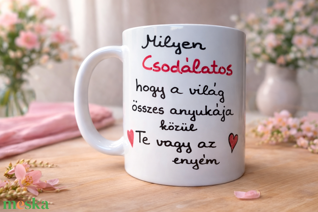 Megható, anyák napi bögre - feliratos ajándék anyának  - otthon & életmód - konyhafelszerelés, tálalás - tálalás - bögre & csésze - Meska.hu