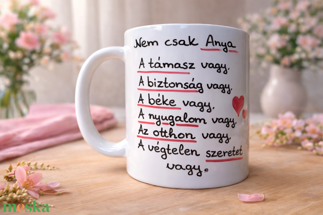 Megható, anyák napi bögre - feliratos ajándék anyának  - otthon & életmód - konyhafelszerelés, tálalás - tálalás - bögre & csésze - Meska.hu