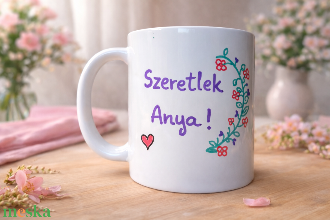 Megható, anyák napi bögre - feliratos ajándék anyának  - otthon & életmód - konyhafelszerelés, tálalás - tálalás - bögre & csésze - Meska.hu